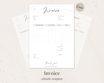 Editable Invoice Template for Small Business | Bakery Business Form | Cake Invoice Printable | Bakery Order Form | Digital Download