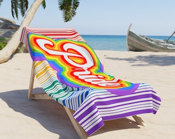Gay Pride Beach Towel for Summer Adventures, Showing Your Pride: Stylish and Soft