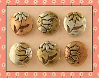 Elephant Beads African Bush Safari Tusk 3T Metal 2 Hole Sliders Bracelet QTY 4