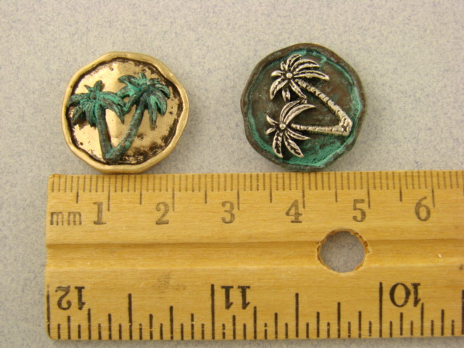 Palm Tree Beads Tropical Island Florida Beach Fronds 4T Metal Etsy