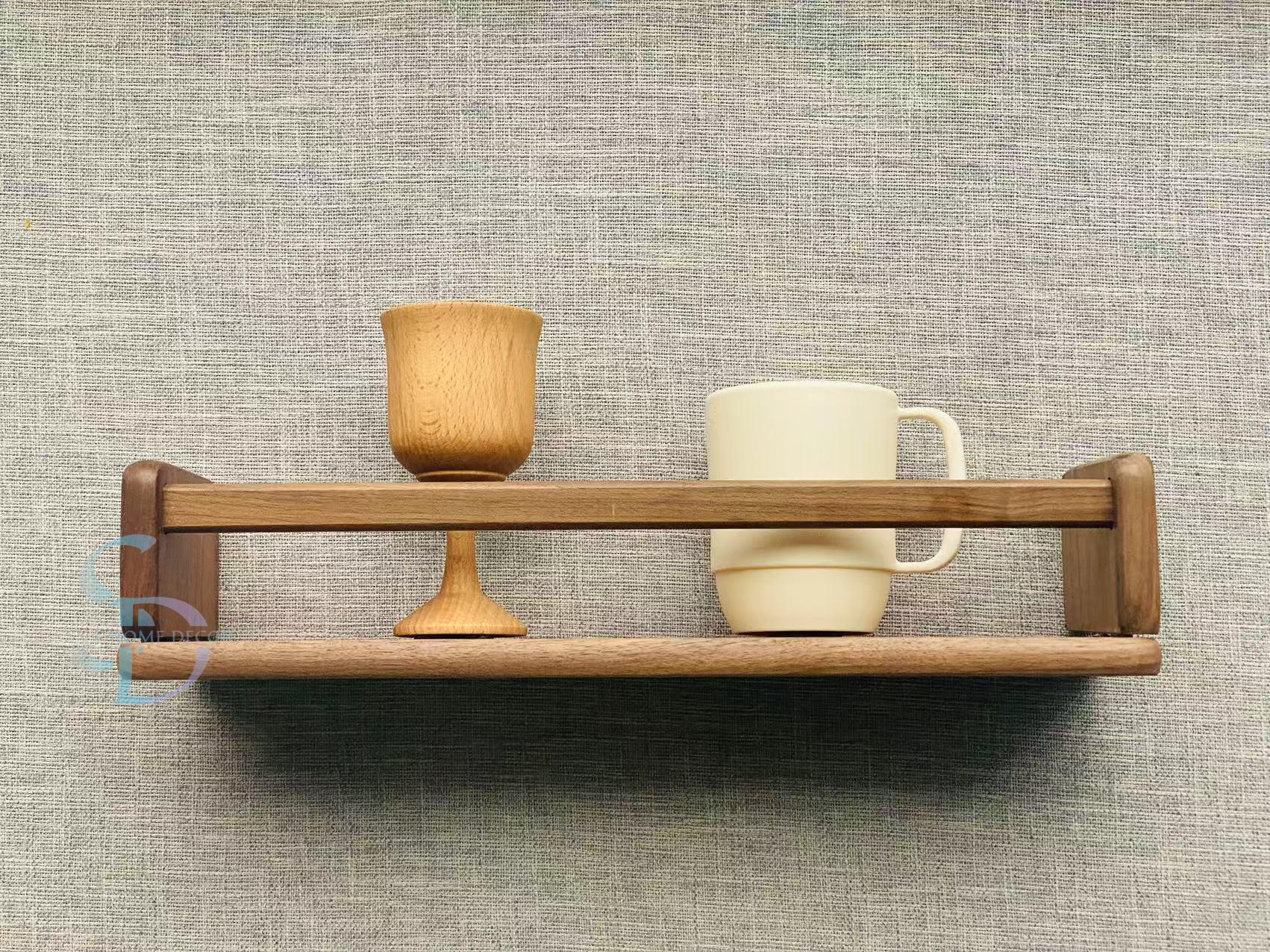 Floating Shelf With Railing Walnut Floating Shelf With Railing: Rustic Picture Ledge - Etsy