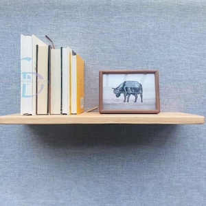 Solid Oak Floating Shelves, Heavy Duty Floating Shelves, customizable size floating shelf, Oak Shelves, Kitchen Shelves, Floating Book Shelf