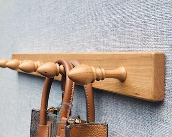 Hakenleiste aus Kirschholz: Shaker Garderobe