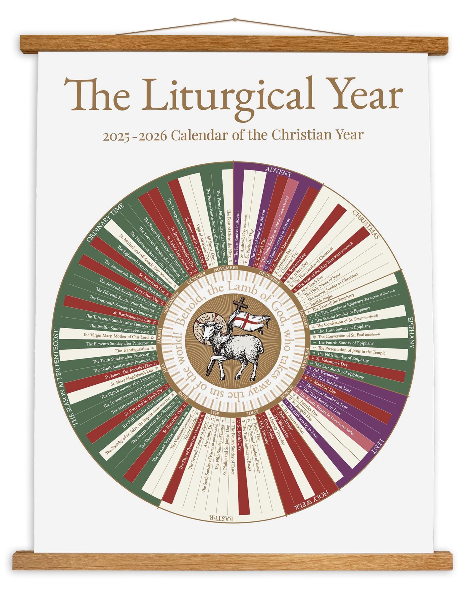 2026 Liturgical Year Wall Calendar | Christian Church Seasons