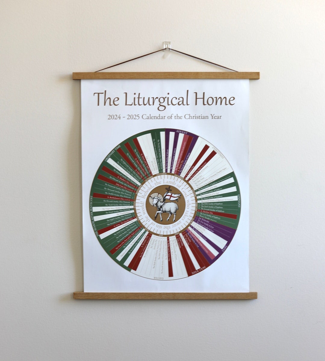 20242025 Liturgical Wall Calendar Christian Liturgical Year Planner
