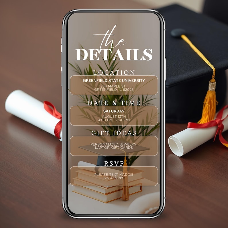 Digital Graduation Invitation Dinner, Video Evite, Ceremony ...