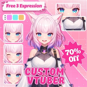 Custom Live2d Vtuber, Vtuber Asset, pngtuber, Vtuber mannelijk en vrouwelijk, Anime VTuber, Live2d-model, Vtuber-commissie, Vtuber Custom