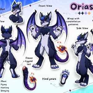 Custom Furry Reference Sheet: Fursona Ref Sheet, Fursona Commission, Furry Art Commission, Anthro Reference sheet