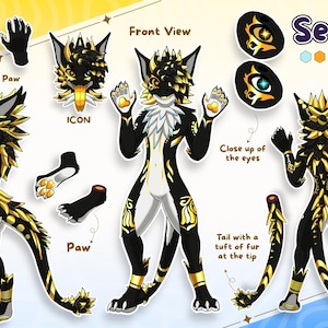 Custom Furry Ref Sheet: Furry Art, Fursona Ref Sheet, Furry Adopt, Furry Refsheet Commission, Reference sheet