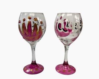 Crown Queen Wine Glass