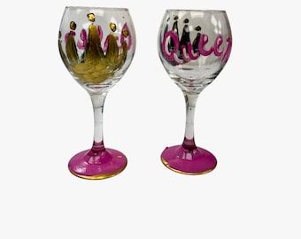 Crown Queen Wine glass