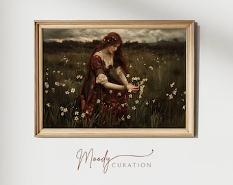 Persephone Art Print: Moody Victorian Dark Academia (Digital Download)