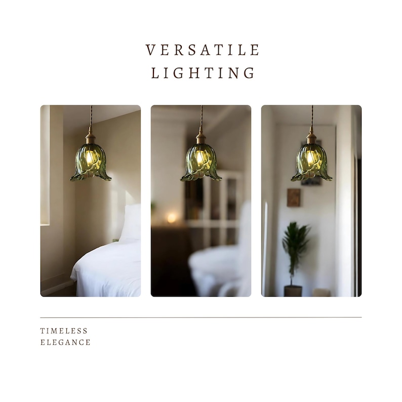 Vintage Stained Glass Pendant Light, Retro Glass Lamp, Nordic Ceiling