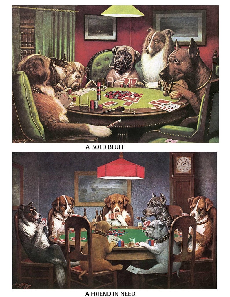 Коты играют в покер картина автор