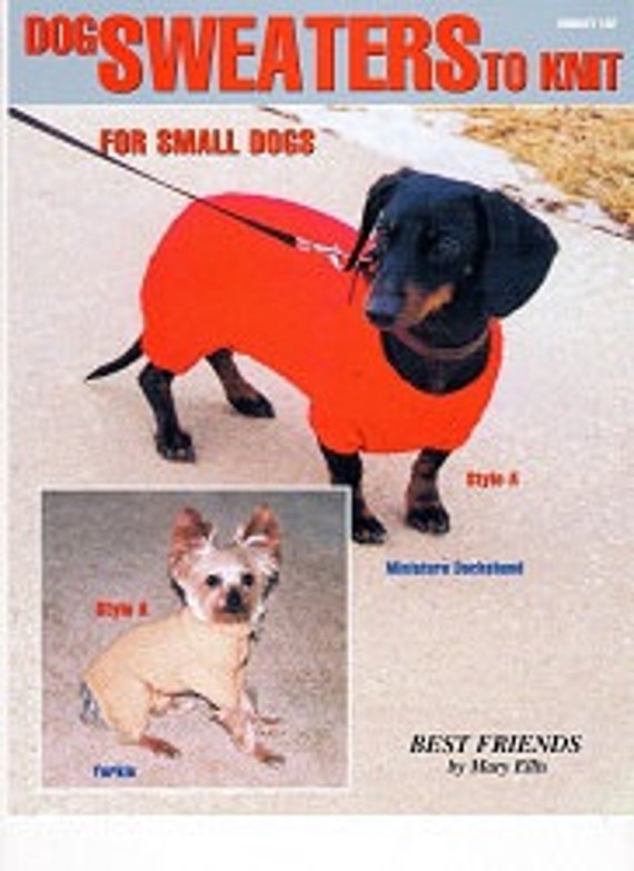 Knitting Patterns For Small Dog Sweaters To Knit Patterns Will Fit Small Dogs From Toy To Med Small Sizes On Actual Measurements Of Dog Sale