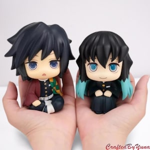 Demon Hunter Anime Charakter Geschenk Figuren - Giyu - Muichiro | Japanische Anime Sammlerfiguren und Geschenk Merch | Anime Einrichtung Dekor