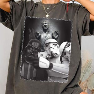 Star Wars Storm Trooper Darth Vader Selfie Shirt, Han Solo Frozen in Carbonite PNG, Darth Vader Selfie PNG, Galaxy's Edge PNG