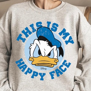 Donald Duck This Is My Happy Face Png, Vintage Grumpy Donald Duck Png, Magical Donald Duck Shirt Png, Donald Duck Png, Donald Duck