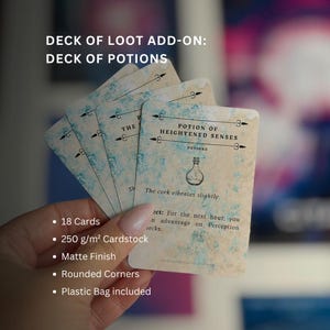 Deck of Potions Card Deck | 5e TTRPG Add-On (18 Physical Cards)