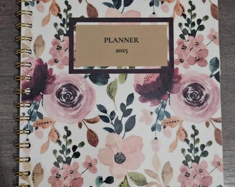 Customizable Planner 2025/Weekly Planner/December &#39;24-December &#39;25/Monthly Calendar/Meal Planning/Fall Floral