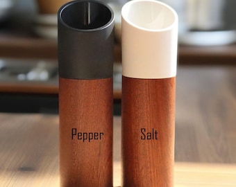 Personalized Wooden Salt and Pepper Grinder, Wood Pepper Grinder, Handcrafted Salt and Pepper Mill,Salt and Pepper Shaker