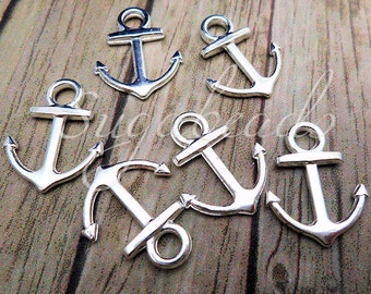 Antique Bronze Ships Anchor /& Chain Charms Pirate 32mm x 27mm NF LF CF TS385