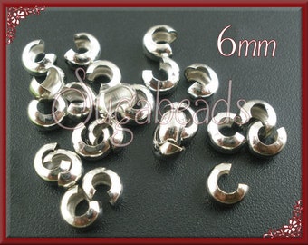 250 Crimp beads 2.5mm silver tone FS39