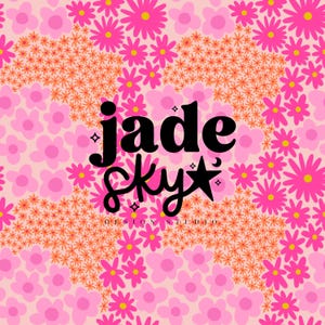 Roze bloem doodle naadloos patroon, lente naadloos patroon, handgetekend digitaal naadloos patroon
