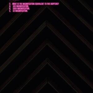 Puede incluir: Un fondo oscuro con un patr&oacute;n de chevr&oacute;n. La imagen contiene texto en fuente rosa. El texto incluye preguntas sobre desinfectantes y niveles de magnificaci&oacute;n, con respuestas de opci&oacute;n m&uacute;ltiple.