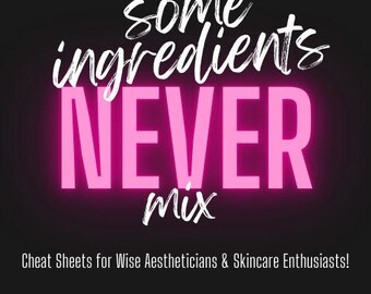 Hojas de trucos sobre ingredientes para esteticistas