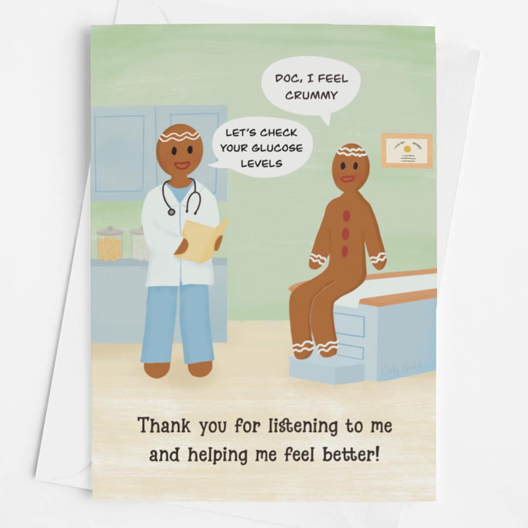Funny Christmas Thank You Card for Doctor Cute Holiday Blank - Etsy