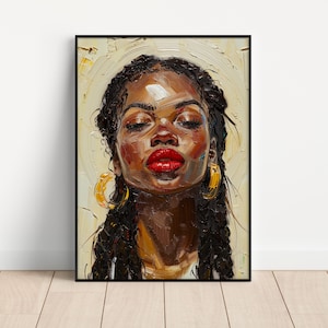 Black girl art, black wall art, black woman wall art, black woman art, african american wall art, black art print, digital download