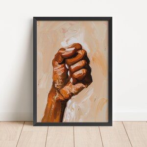 Black girl art, black wall art, black woman wall art, black woman art, african american wall art, black girl holding up fist, gift for women