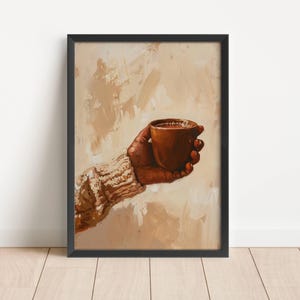 Black girl art, black wall art, black woman wall art, black woman art, african american wall art, black art print, cup, digital download,