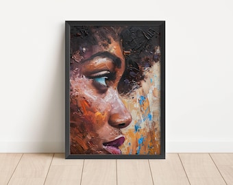 Black Woman Empowerment Art Print | Afrocentric Statement Wall Decor | Digital Download