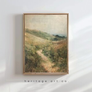 Vintage Oil Painting Digital Download, Vintage Country Painting, Oil Painting, Vintage Home Decor, Farmhouse Wall Art, Country Landscape Art
