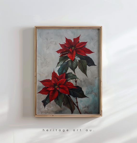 油絵 クリスマスの花 赤 ポインセチア 油絵 クリスマスの花 赤 ポインセチア 油絵 クリスマス 絵画