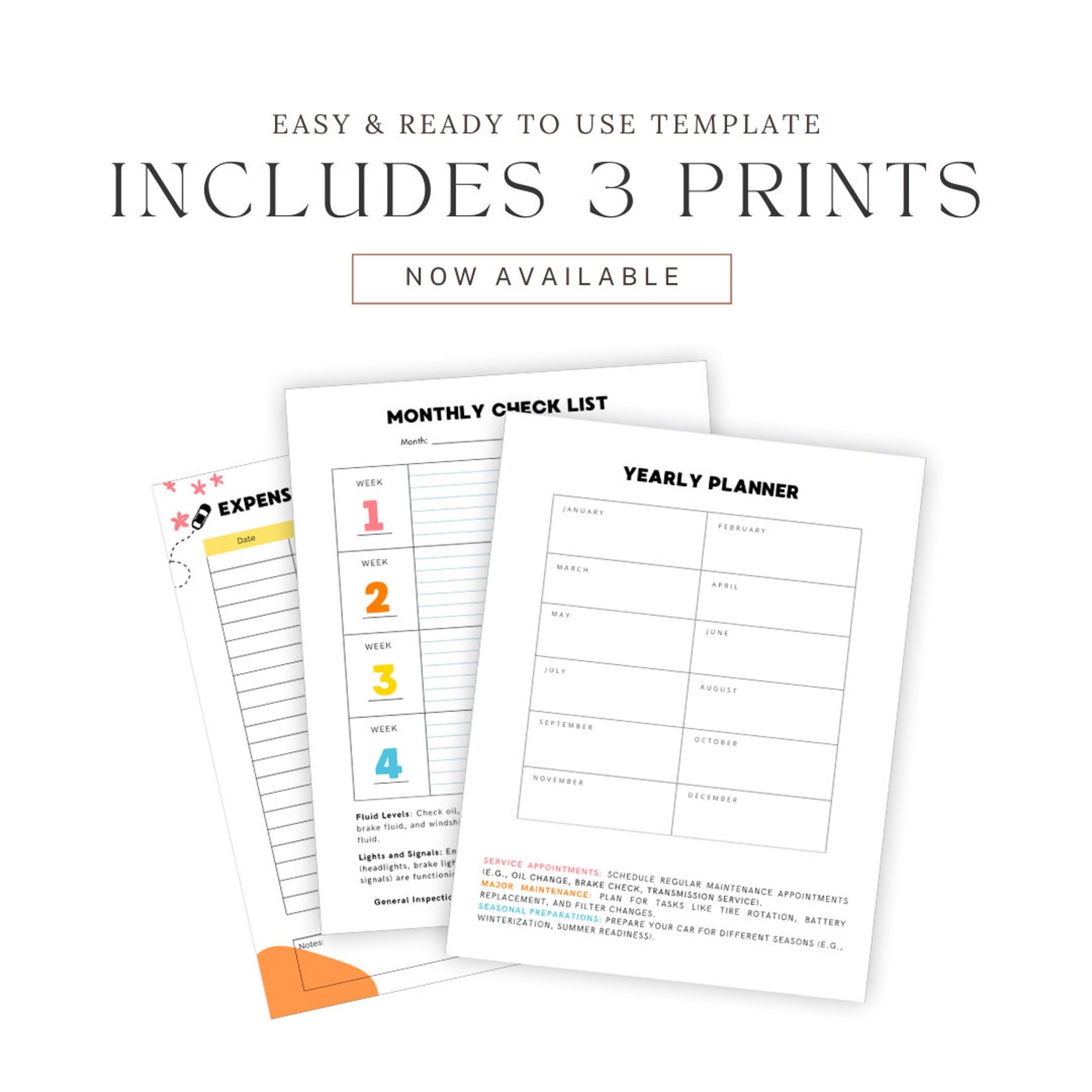 Car Maintenance Tracker Printable | Keep Your Vehicle in Top Shape ...