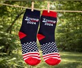 Trump Cozy Unisex Dress Socks, Patriotic Trump Supporters Blue Or Red Top Socks
