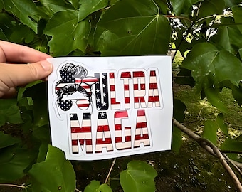 Ultra MAGA Car Decal: American Flag Vinyl Sticker