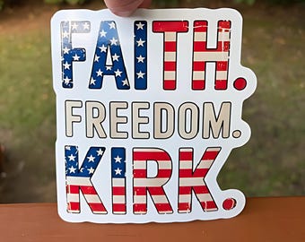 Faith, Freedo, Kirk Auto-Vinyl Aufkleber, Aufkleber
