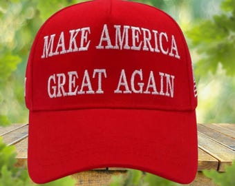 Trump 45-47 Red Embroidered Make America Great Again Hat, MAGA Athletic Cap