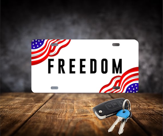 Unbranded Black Aluminum Trump 2024 Skull Flag License Plate – New Car Tag