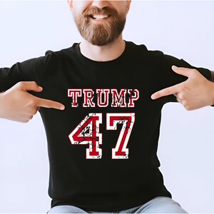 Trump 47 Distressed Tee, Trump 47th President Shirt, Trump Unisex Shirt, Trump Supporter Shirt, Republican Shirt, President Trump T-Shirt