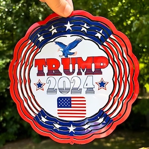 Trump 2024 Wind Spinner: Patriotic MAGA Garden Decor