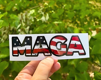 Trump 2024 MAGA Decal: Patriotic PVC Vinyl Sticker