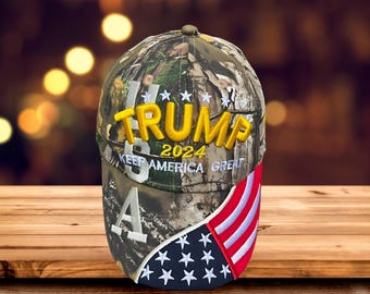 Casquette camouflage Take America Back 2024 avec signature Trump, casquette de sport Election MAGA