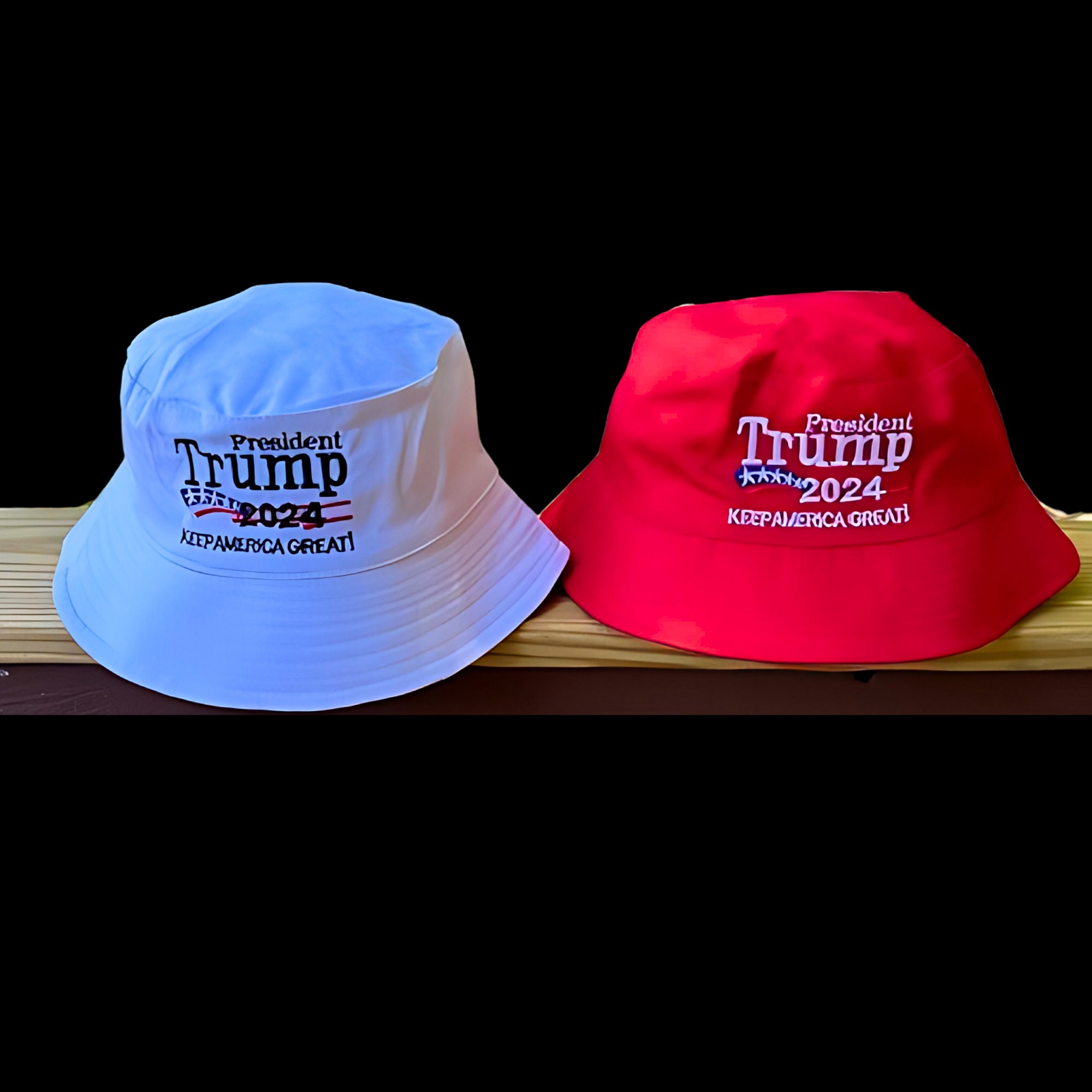 Cappello A Secchiello Trump 2024 MAGA – Unisex, 100% Cotone, Ricamato Make America Great Again, Tesa 7,6 Cm, Regolabile - 4