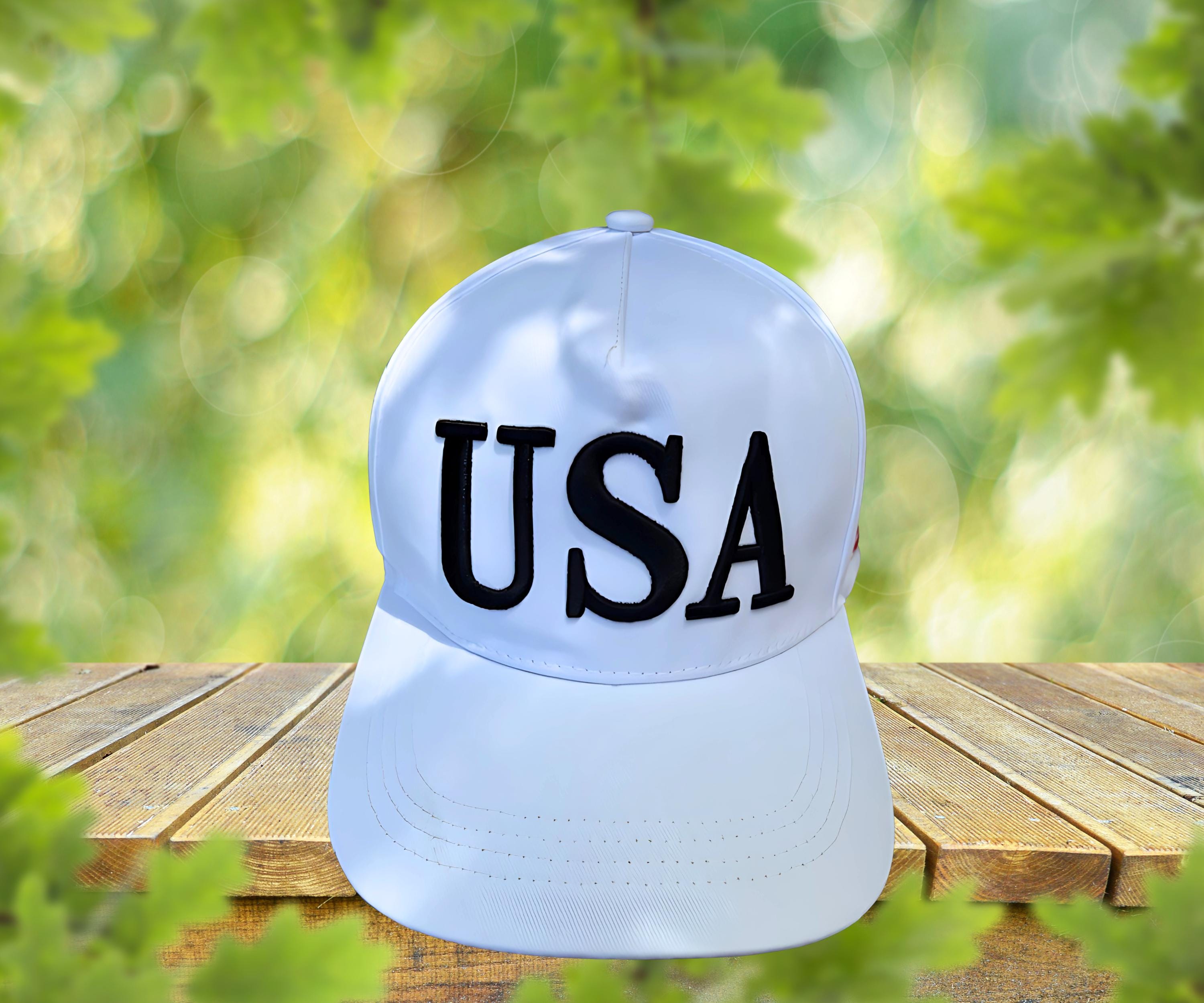 白または迷彩柄のトランプ45-47 USA刺繍入り帽子：愛国的な野球帽