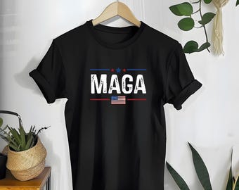 MAGA American Flag Shirt: Patriotic Trump 2024 Tee